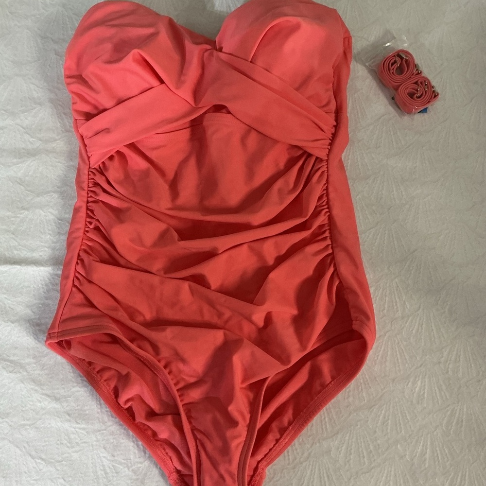Shade & Shore Coral One Piece Swimsuit